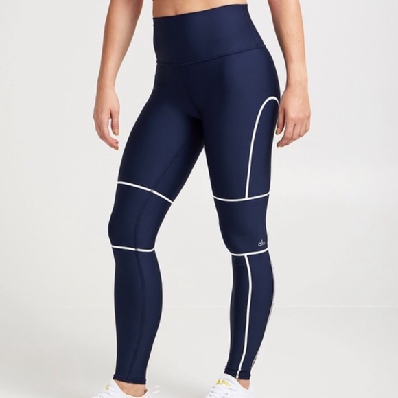 ALO Yoga Pants - ALO Yoga Half Time Airlift Navy High Waist Legging
